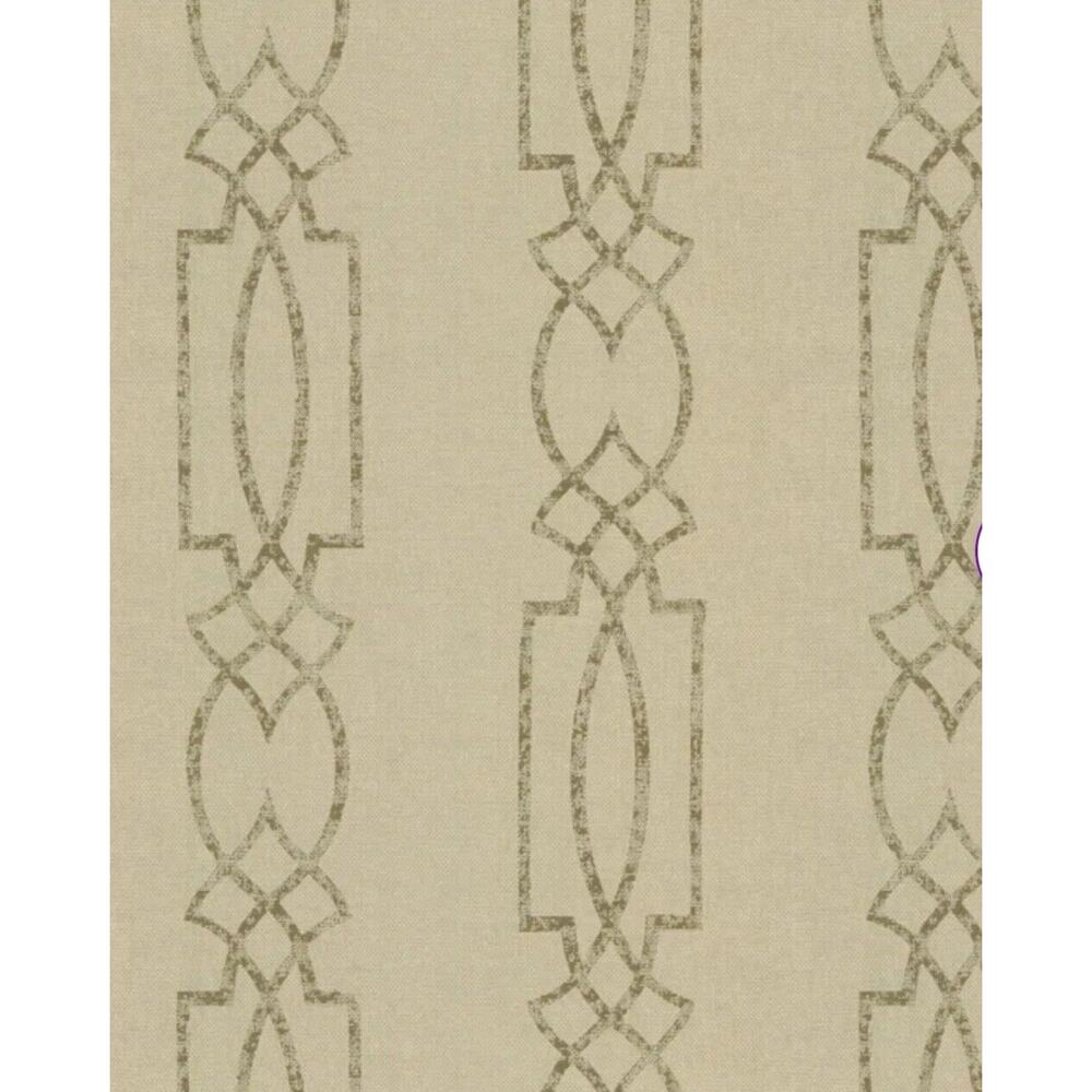 New YORK Ronald Redding Wallpaper 1 Double Roll 72 Sq. Ft. geometric cream Gold‎